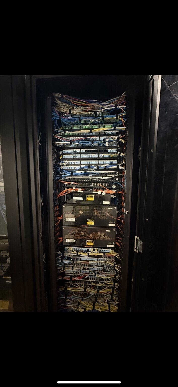 Computer cable management after organization