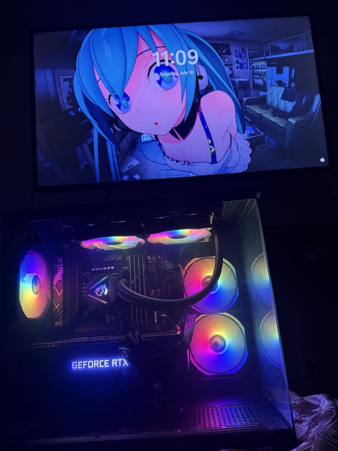 RGB GeForce RTX gaming PC