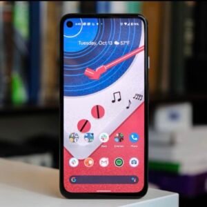 Google Pixel 4a with screen on