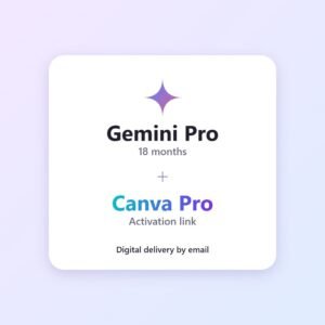 Google Gemini Pro 18 Months + Canva Pro Bundle