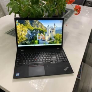 Lenovo ThinkPad E580 15.6-inch laptop open on a white table