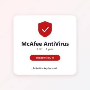 McAfee AntiVirus 1 PC 1 Year Licence Key